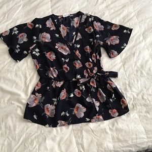 Women’s floral blue blouse